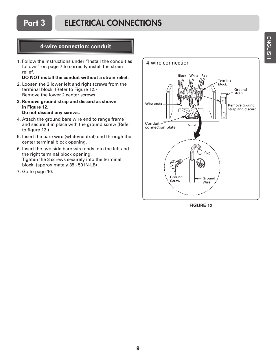 Part 3 electrical connections | LG LDE3017SW User Manual | Page 9 / 11