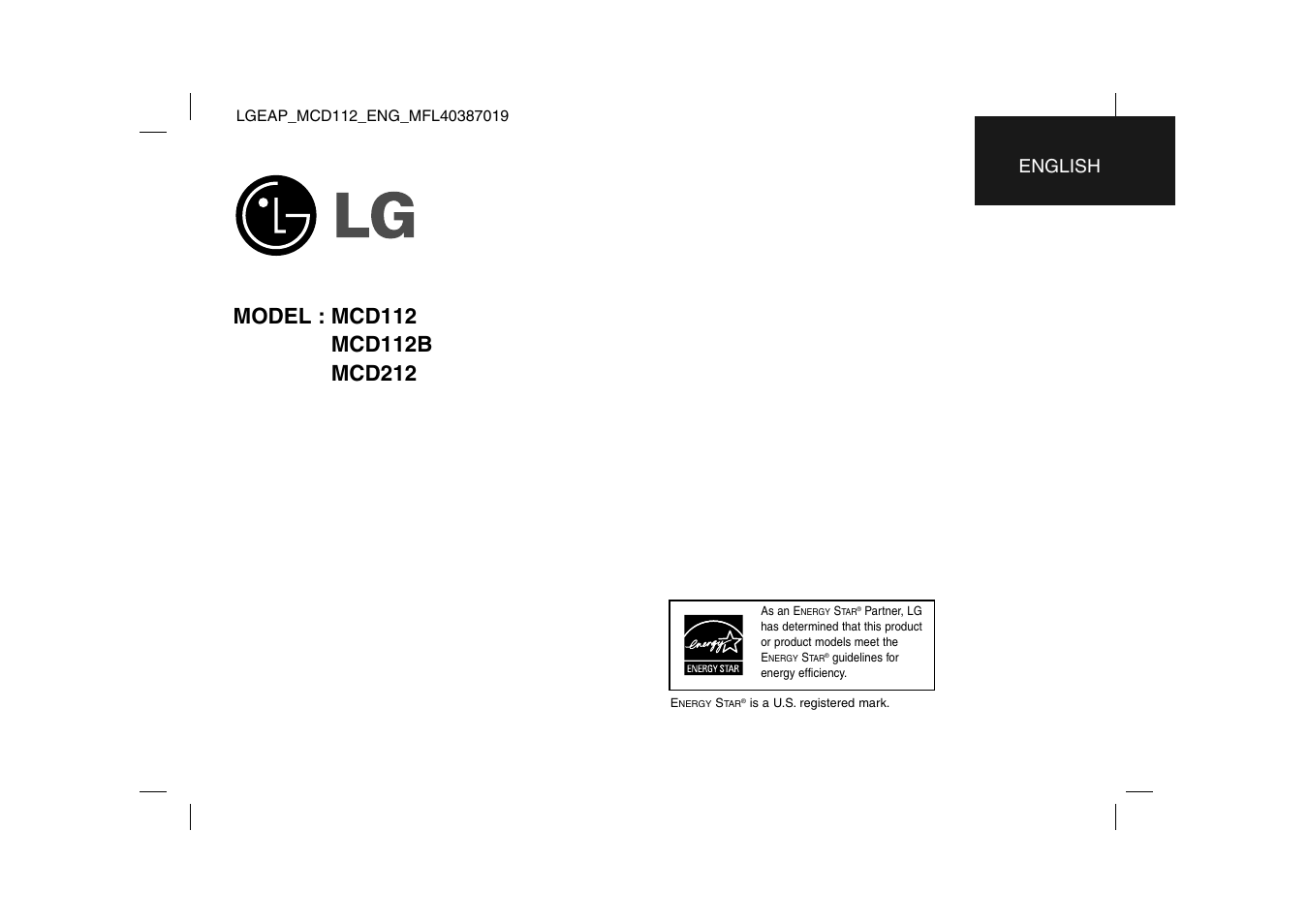 LG MCD112 User Manual | 12 pages