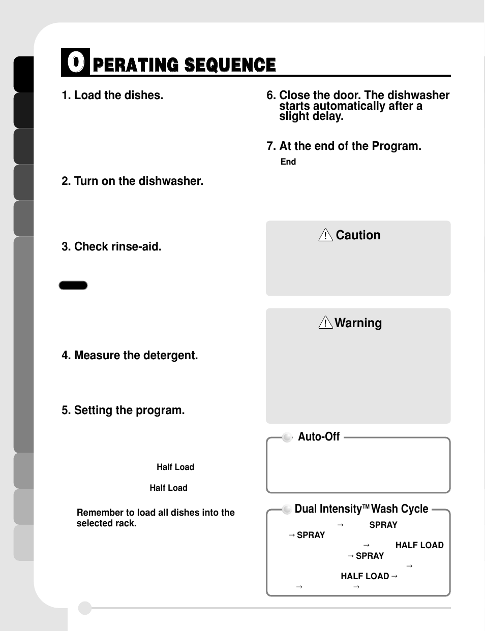 Ppe er ra at tiin ng g s se eq qu ue en nc ce e | LG LDF8812WW User Manual | Page 16 / 44