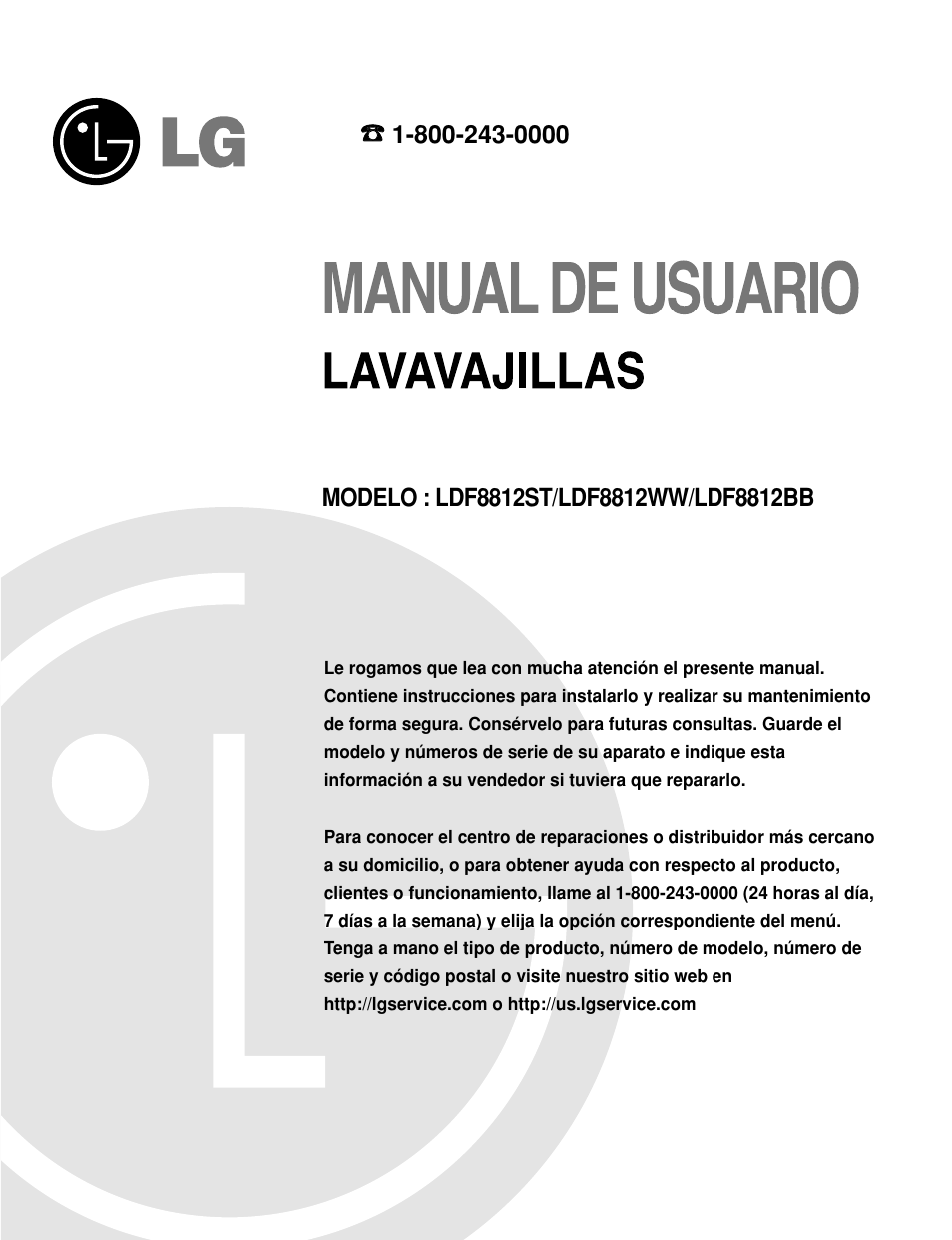 LG LDF8812WW User Manual | Page 21 / 44