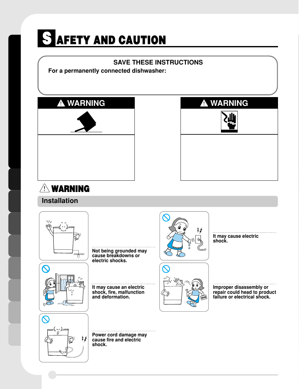 Aaf fe et ty y a an nd d c ca au ut tiio on n | LG LDF8812WW User Manual | Page 4 / 44