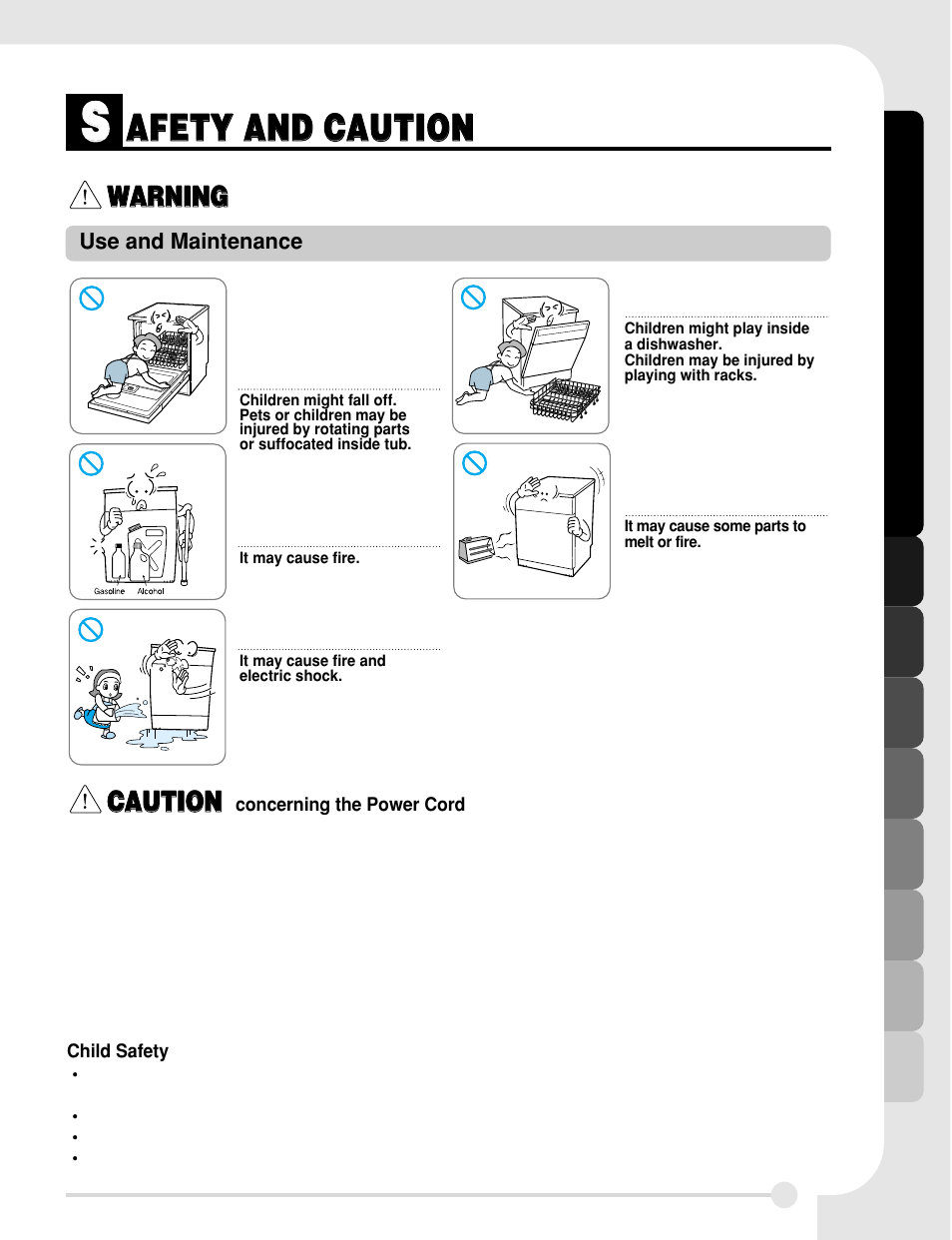 Aaf fe et ty y a an nd d c ca au ut tiio on n | LG LDF8812WW User Manual | Page 5 / 44