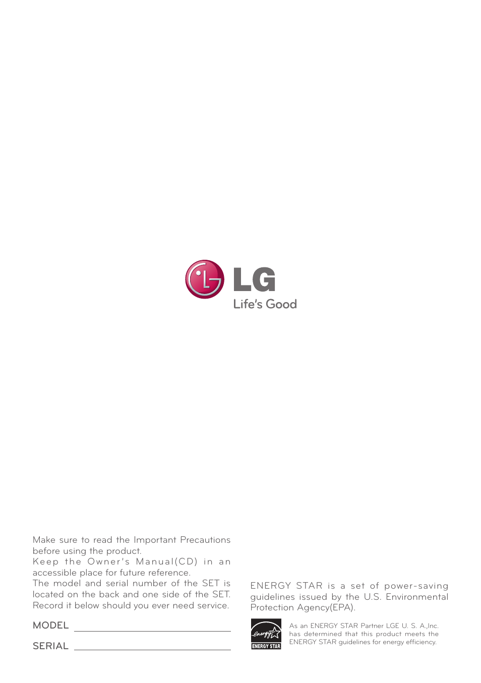 LG E2290V User Manual | Page 26 / 26