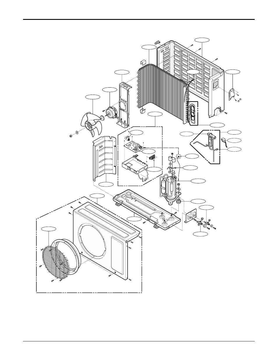 Outdoor unit, Service manual 73 exploded view | LG LA120CPI User Manual | Page 73 / 76