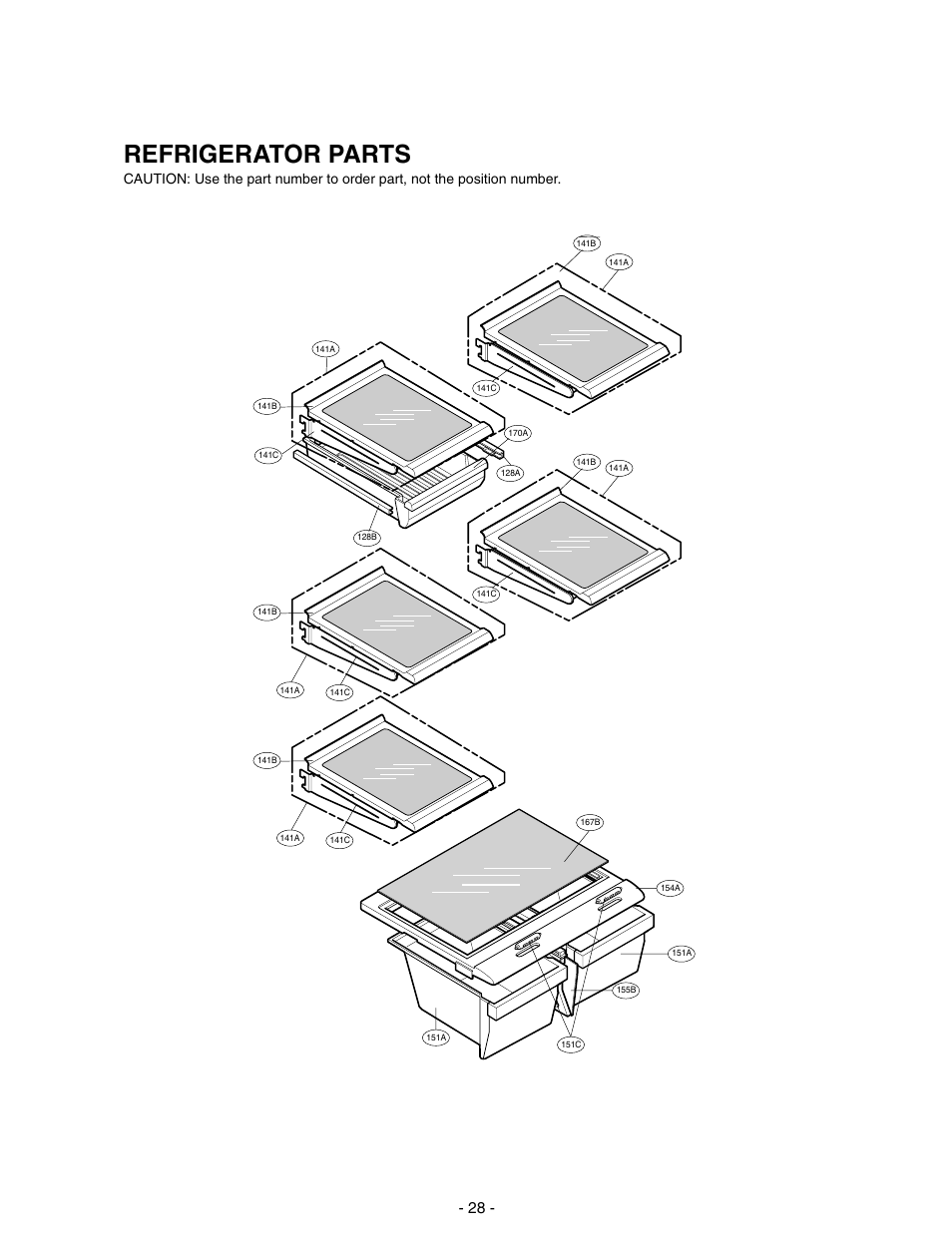 Refrigerator parts | LG LRTN22310 User Manual | Page 28 / 30