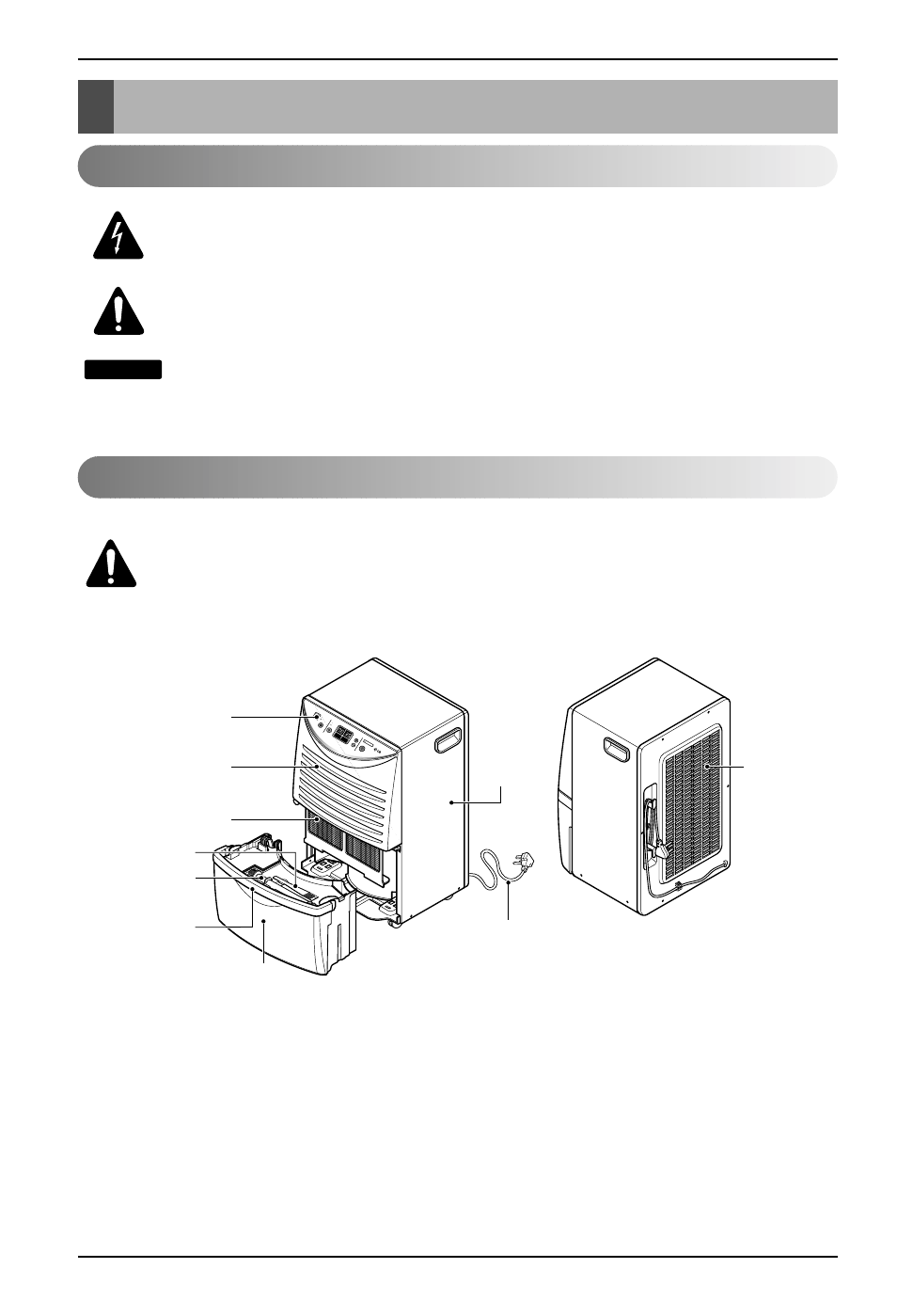 Instrucción, Símbolos utilizados en este manual caracteríticas, Asa cepillo conector de manguera cubeta de agua | LG LHD65EBL User Manual | Page 22 / 32