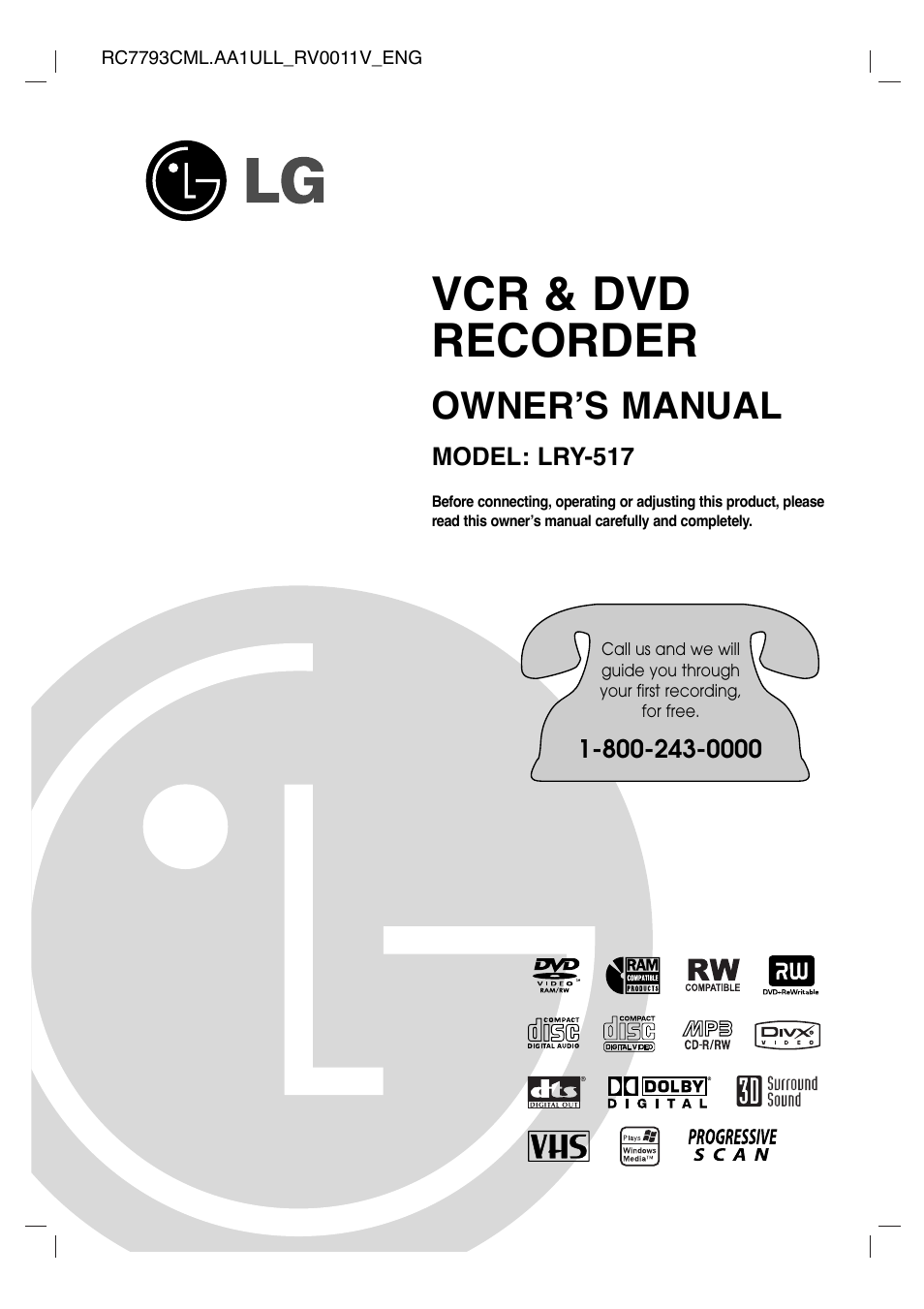 LG LRY-517 User Manual | 62 pages