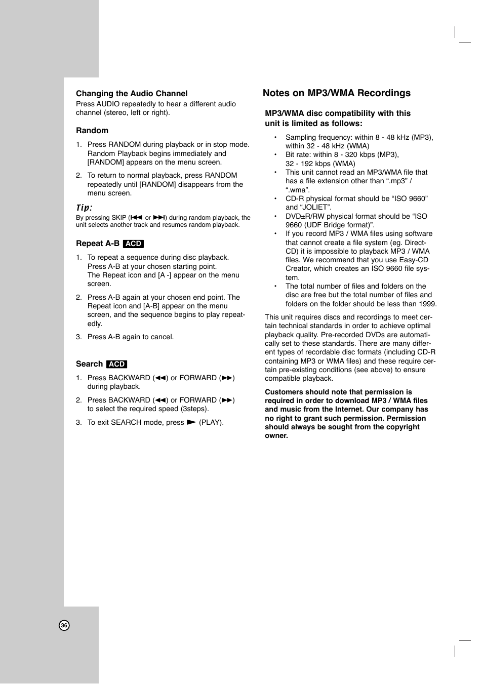 LG LRY-517 User Manual | Page 36 / 62