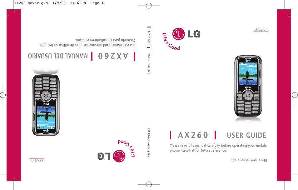 LG AX260 User Manual | 115 pages