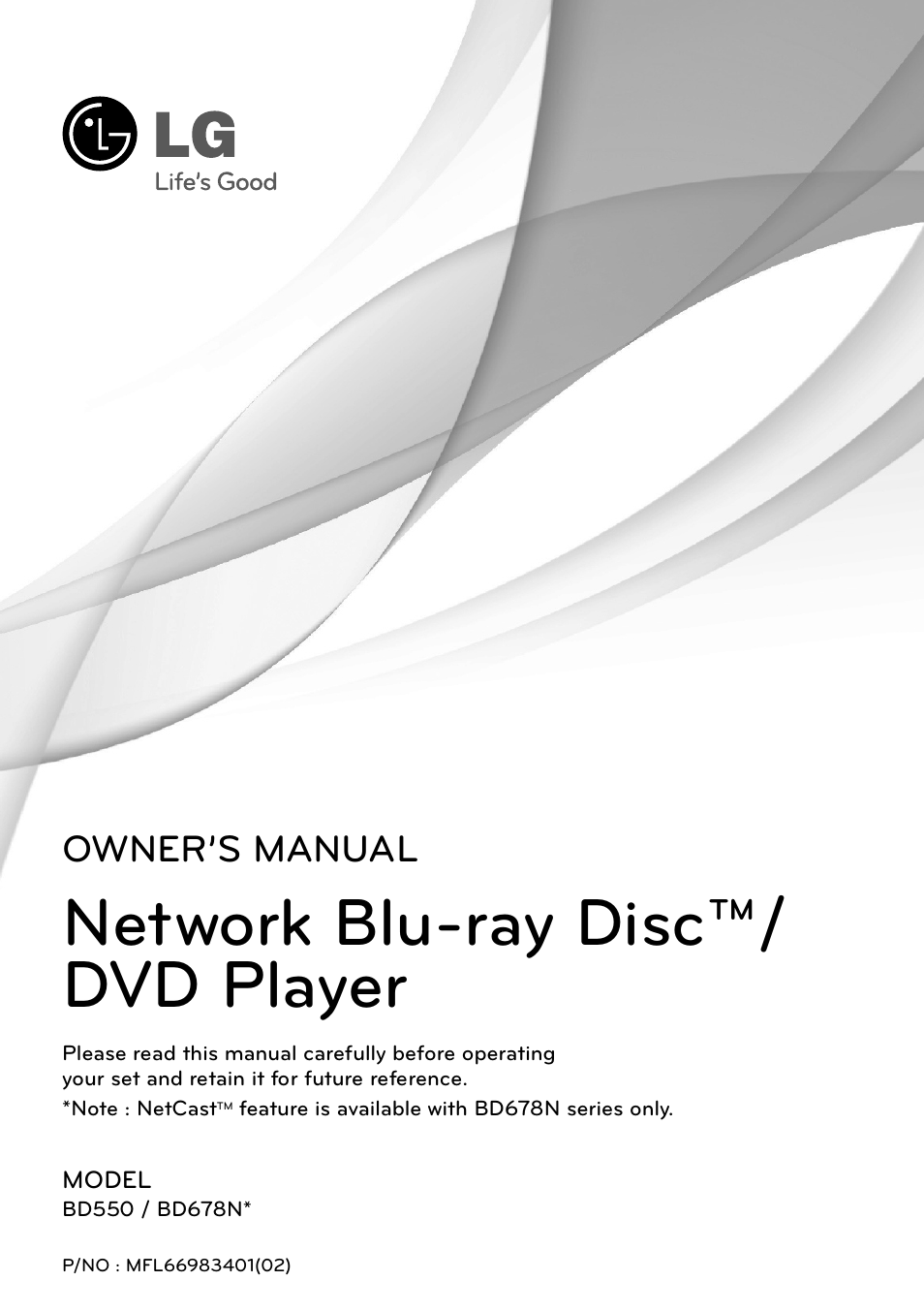 LG BD678N User Manual | 72 pages