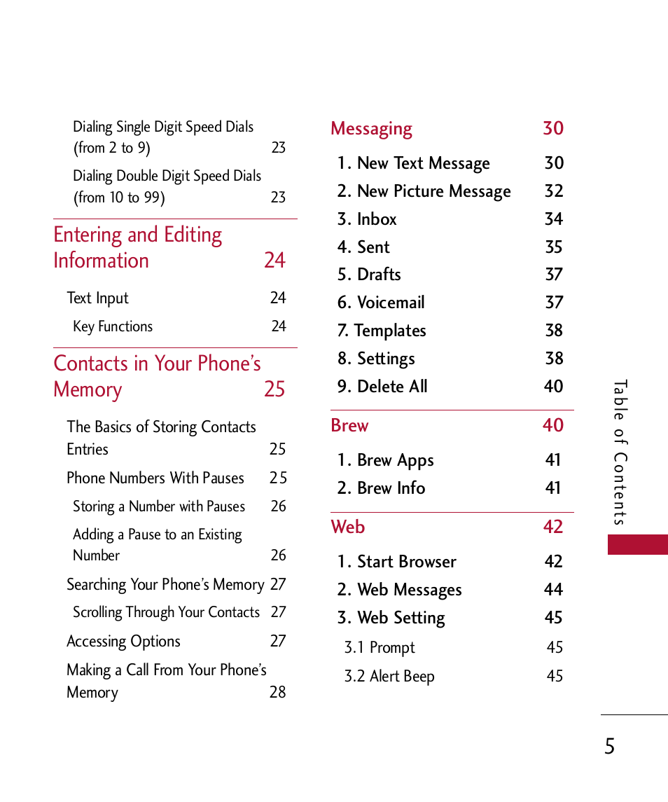 Entering and editing information 24 | LG 300 User Manual | Page 7 / 226