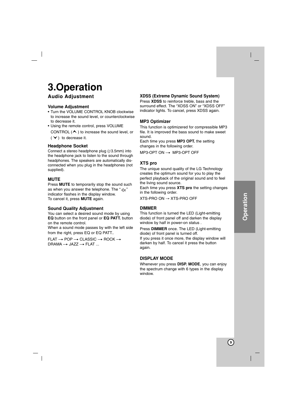 Title, Title installation, Operation | LG LFS-U850 User Manual | Page 9 / 19