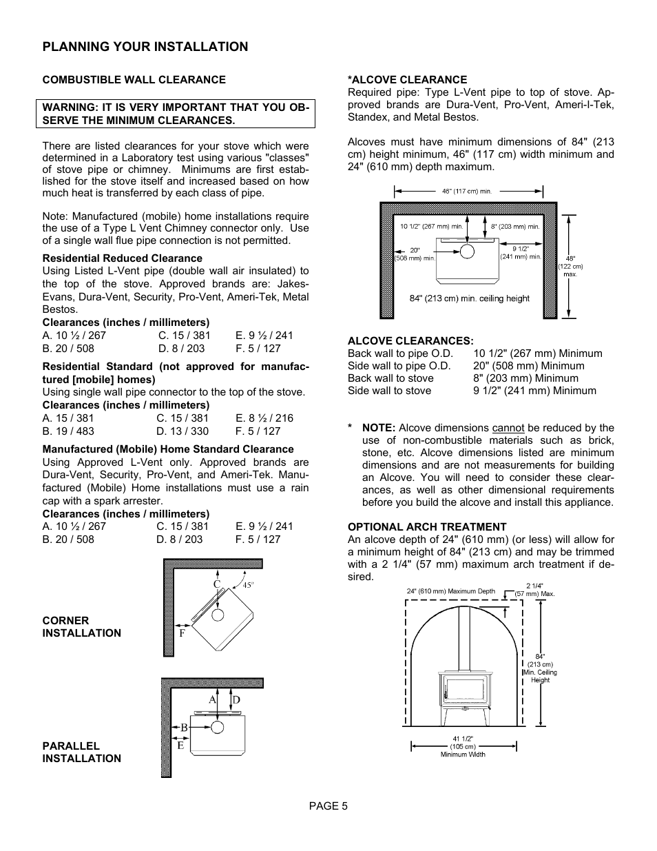 Lennox Hearth EARTHSTOVE 1400HT User Manual | Page 5 / 26