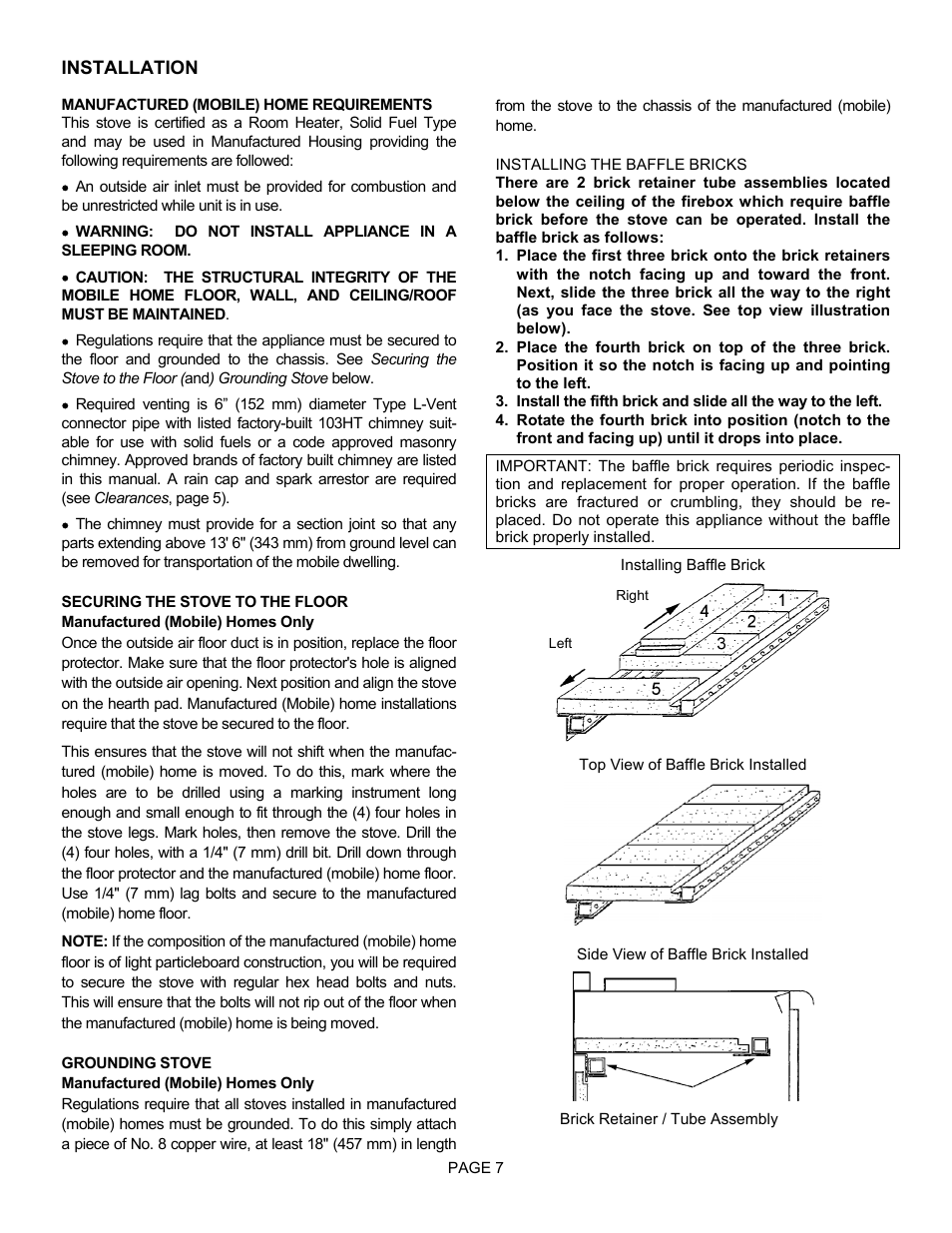 Lennox Hearth EARTHSTOVE 1400HT User Manual | Page 7 / 26