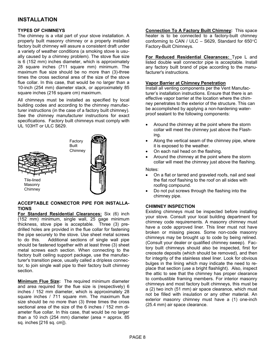 Lennox Hearth EARTHSTOVE 1400HT User Manual | Page 8 / 26