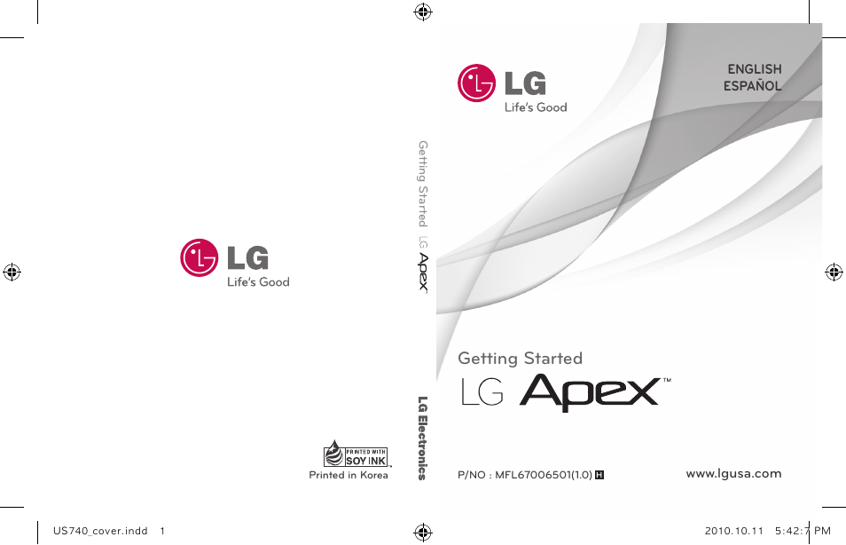 Getting started, English español | LG Apex User Manual | Page 2 / 80