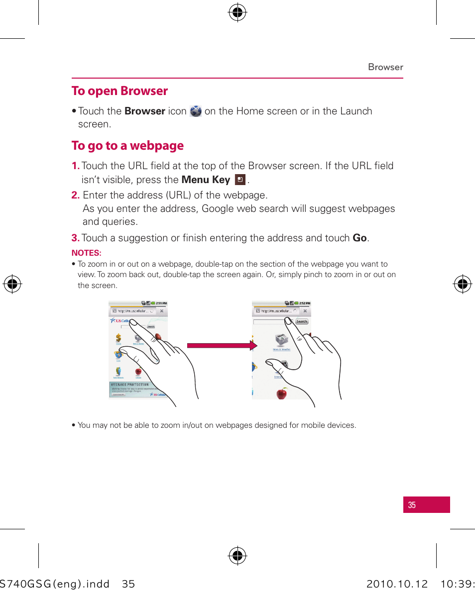 LG Apex User Manual | Page 38 / 80