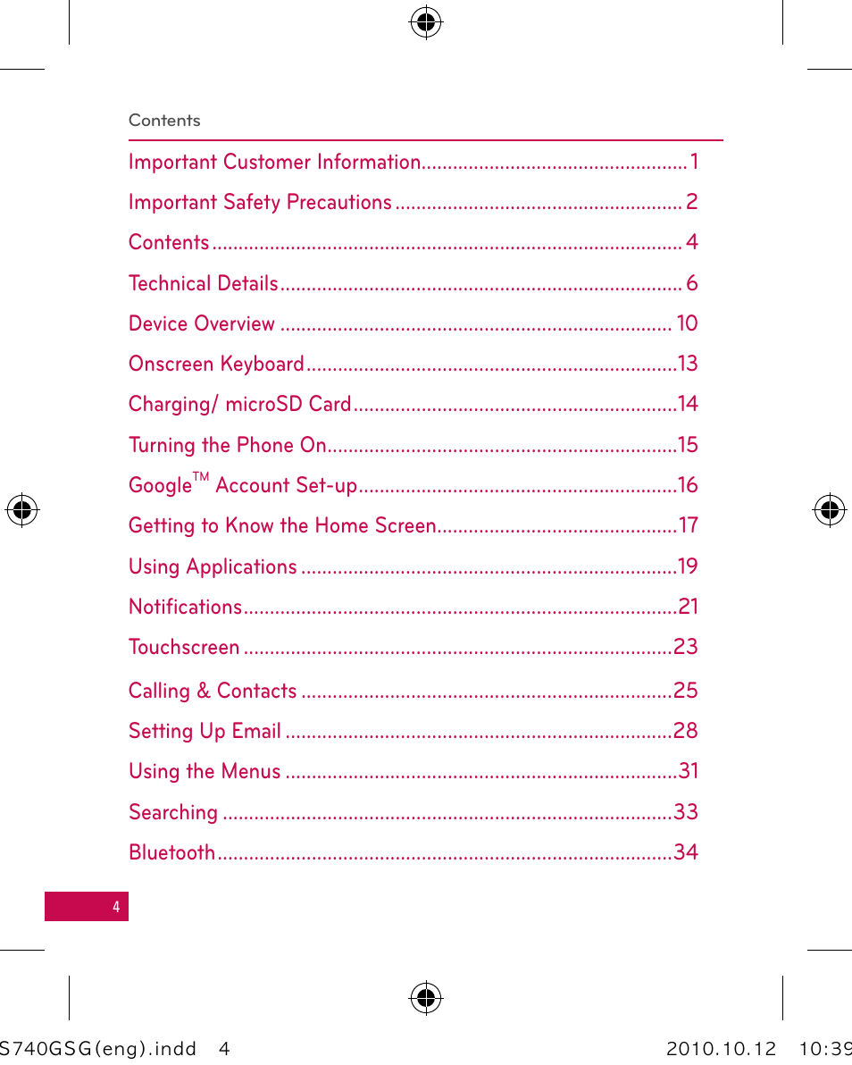 LG Apex User Manual | Page 7 / 80