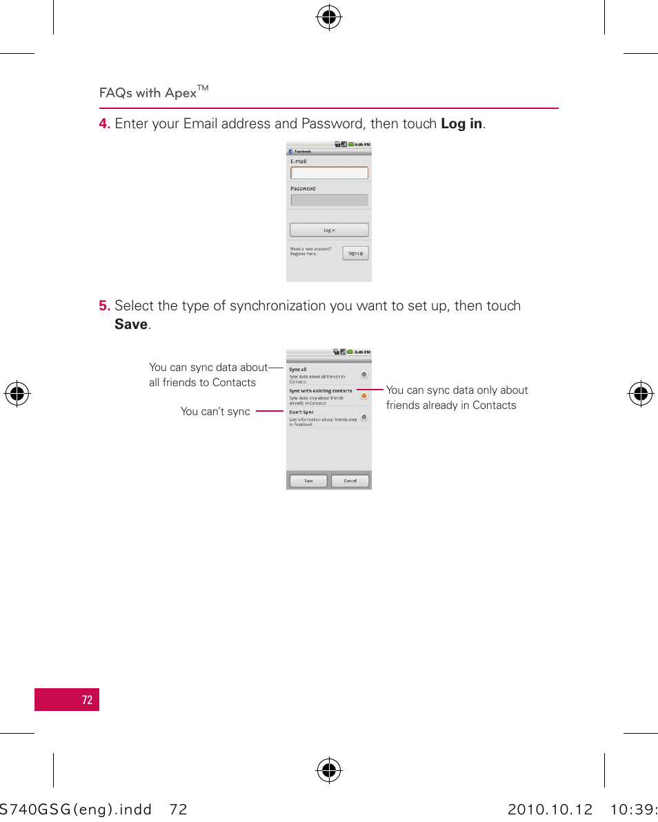 LG Apex User Manual | Page 75 / 80