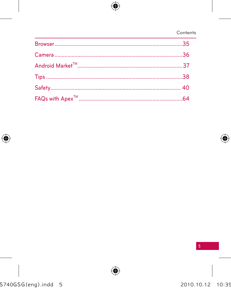 Browser camera android market, Tips safety faqs with apex | LG Apex User Manual | Page 8 / 80