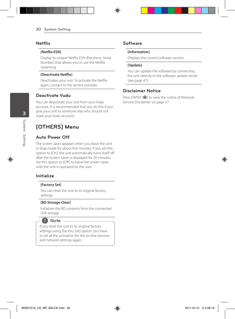Others] menu | LG NETWORK BLU-RAY DISC BD640 User Manual | Page 30 / 60