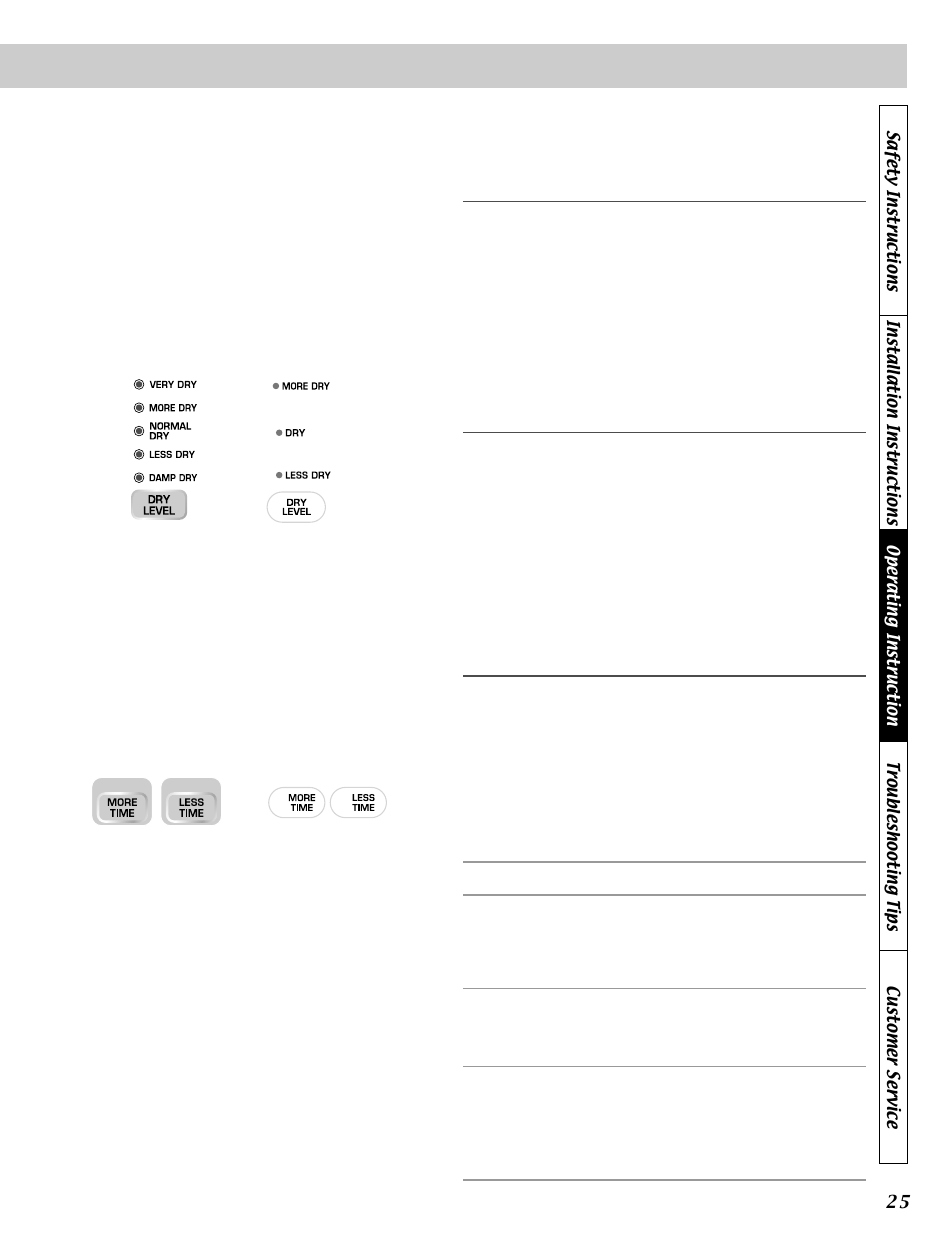 Stopping your dryer, Pausing or restarting, Child lock | Loading | LG DLE5911W User Manual | Page 25 / 32