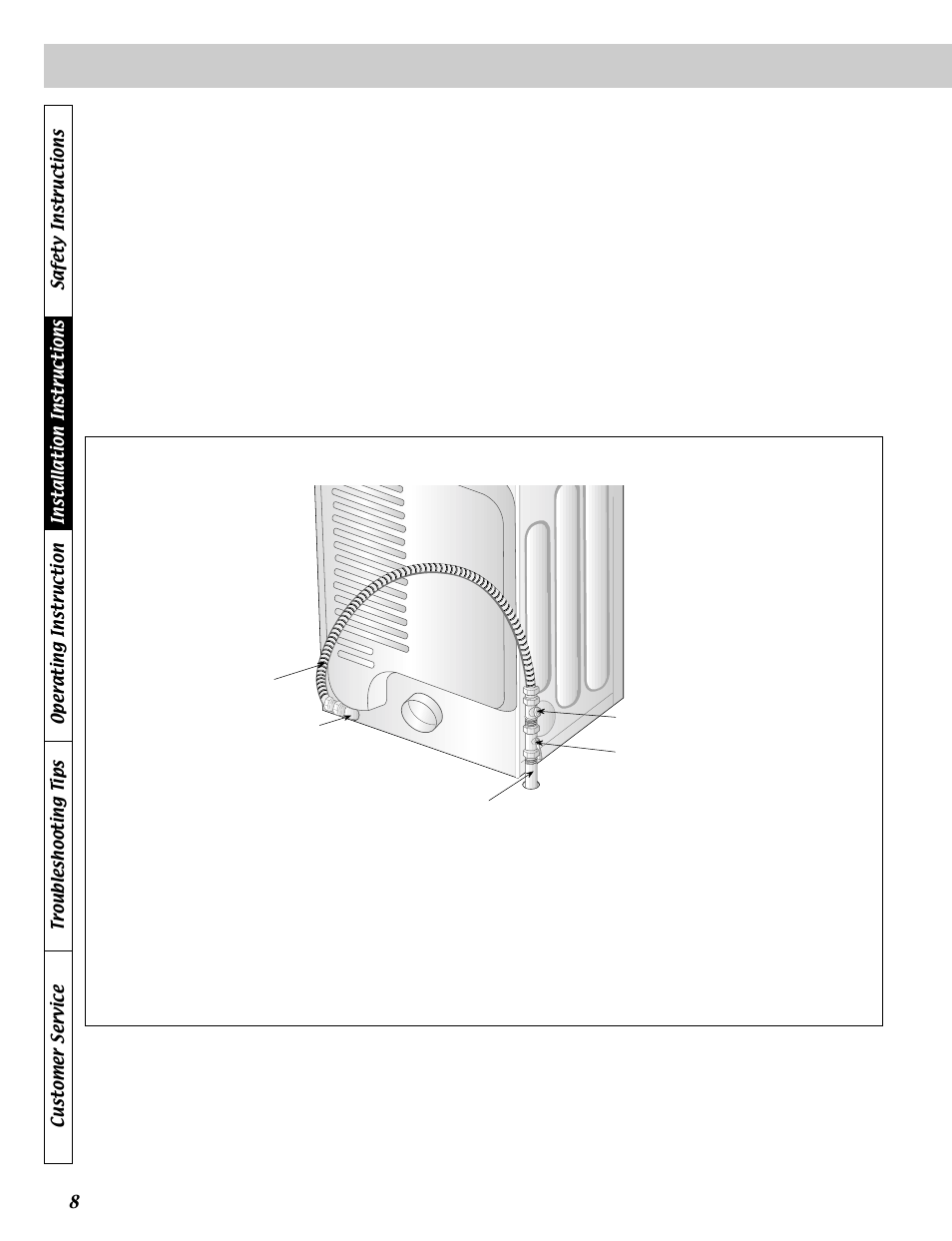 Installing the dryer | LG DLE5911W User Manual | Page 8 / 32