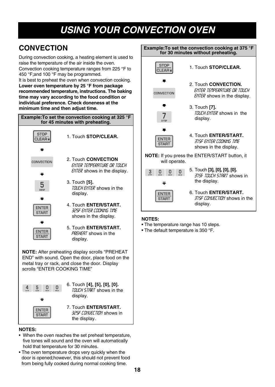 Using your convection oven, Convection | LG LMH1017CVST User Manual | Page 18 / 32