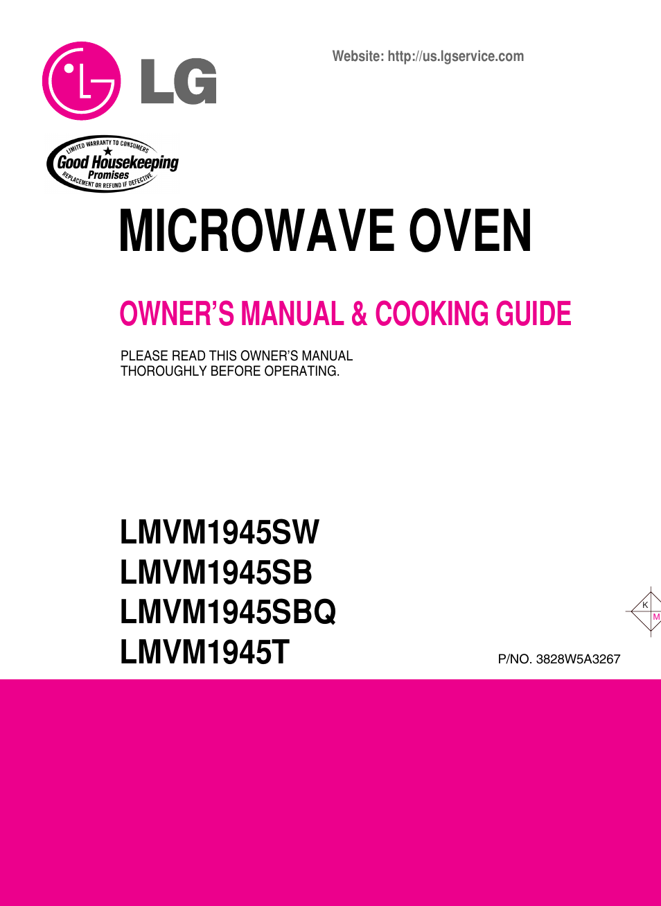 LG LMVM1945SW User Manual | 36 pages