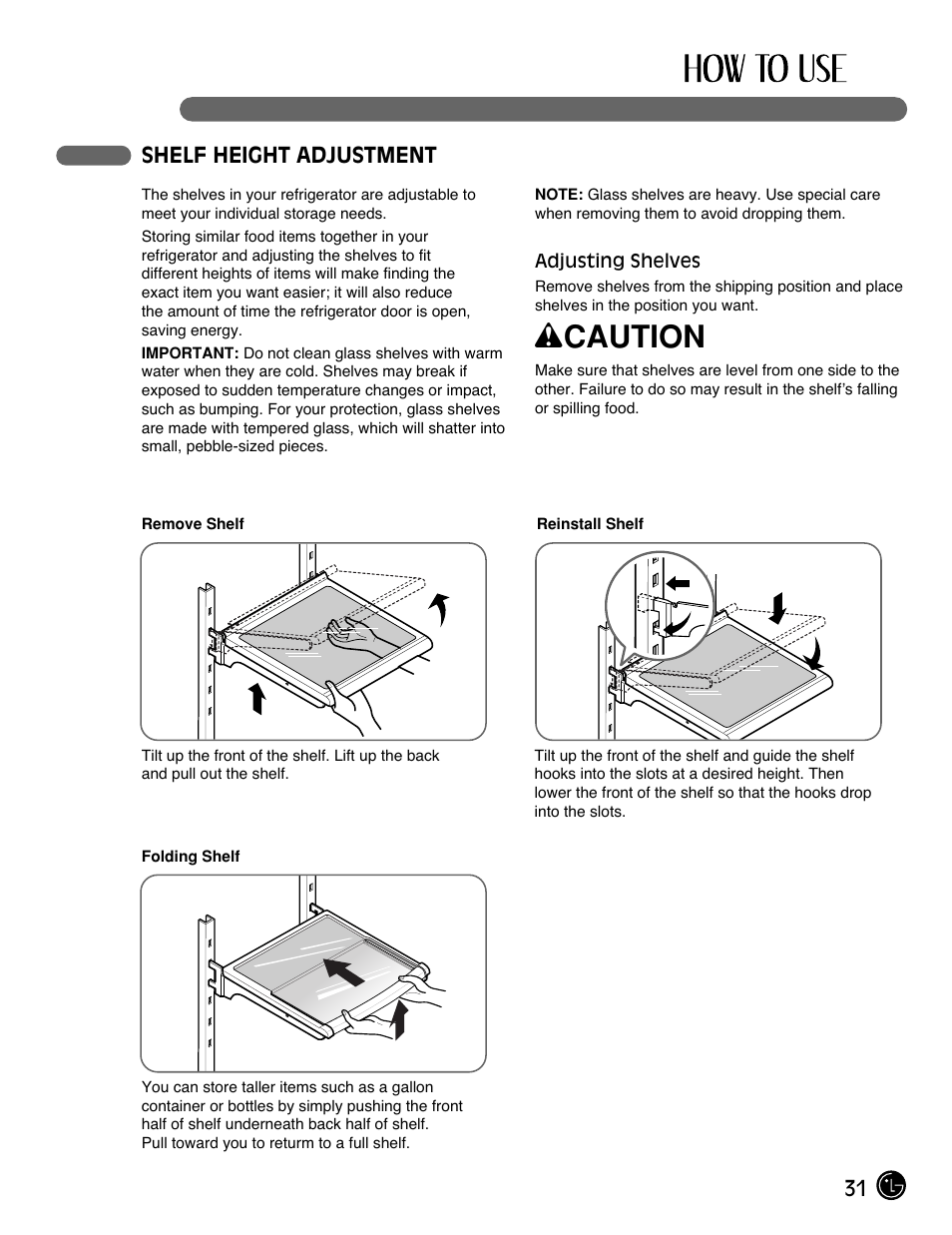 Wcaution | LG LMX25981** User Manual | Page 31 / 132