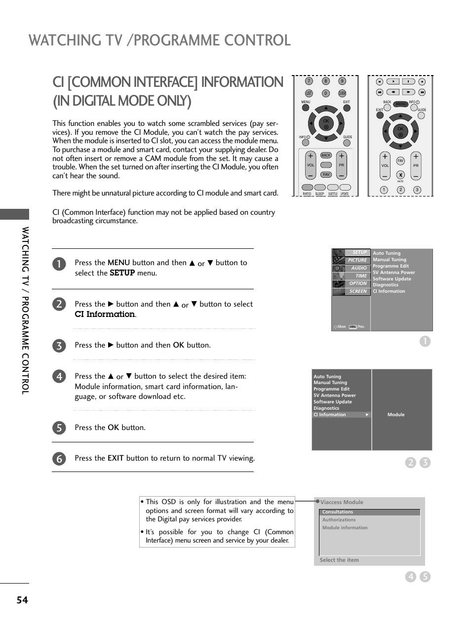Watching tv /programme control, Wa tching tv / pr ogr amme contr ol | LG 26LC4* User Manual | Page 56 / 120