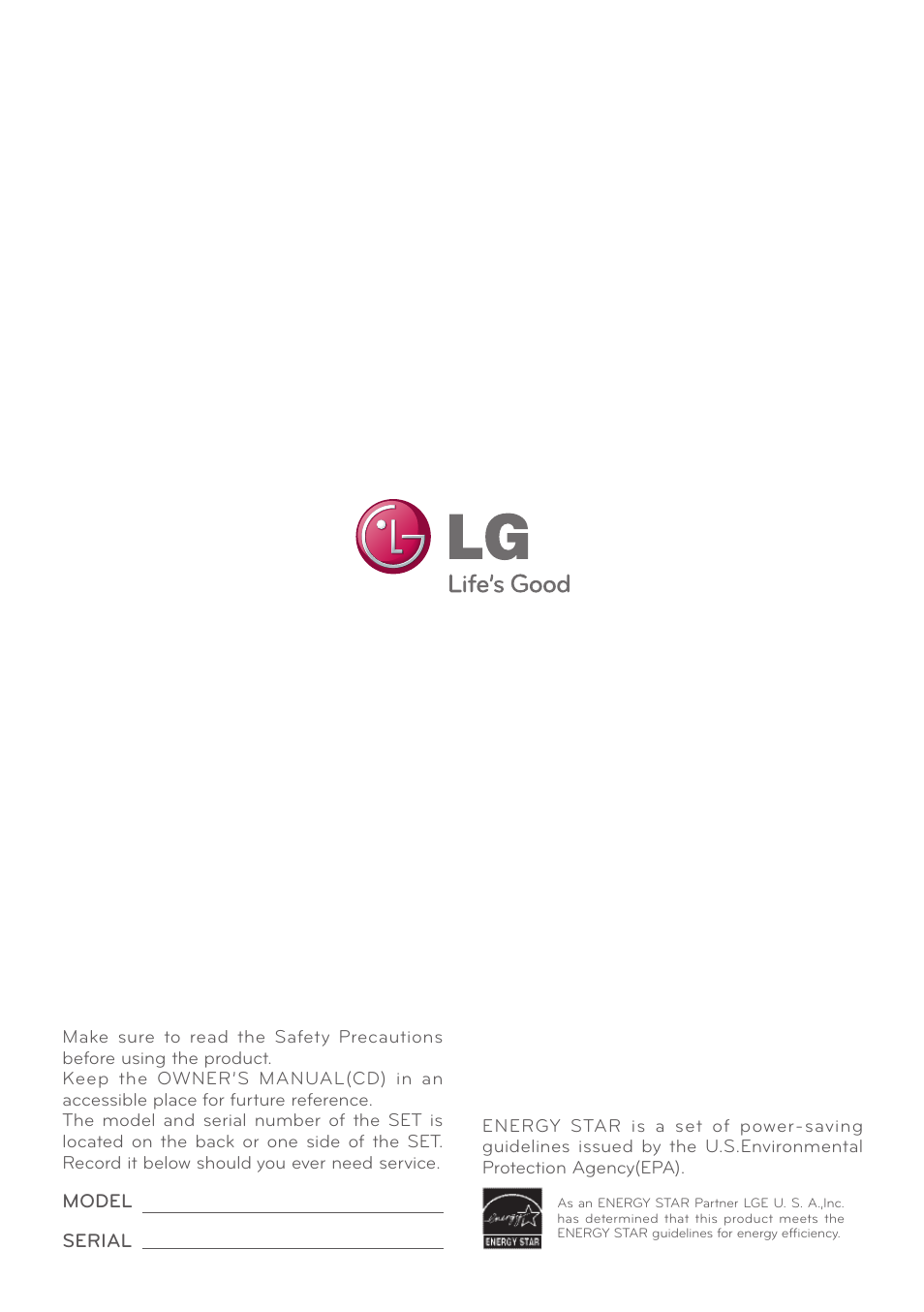 LG E1910S User Manual | Page 35 / 35