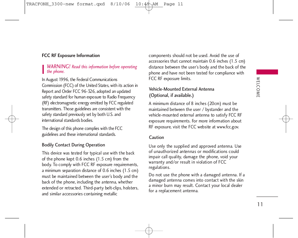 LG 3280 User Manual | Page 11 / 94