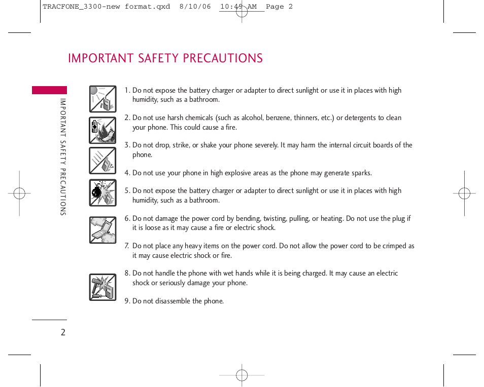 Important safety precautions | LG 3280 User Manual | Page 2 / 94