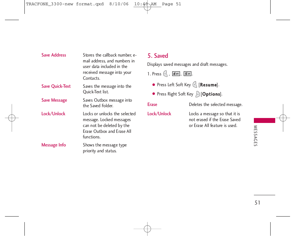 Saved | LG 3280 User Manual | Page 51 / 94