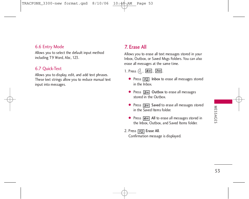 Erase all | LG 3280 User Manual | Page 53 / 94