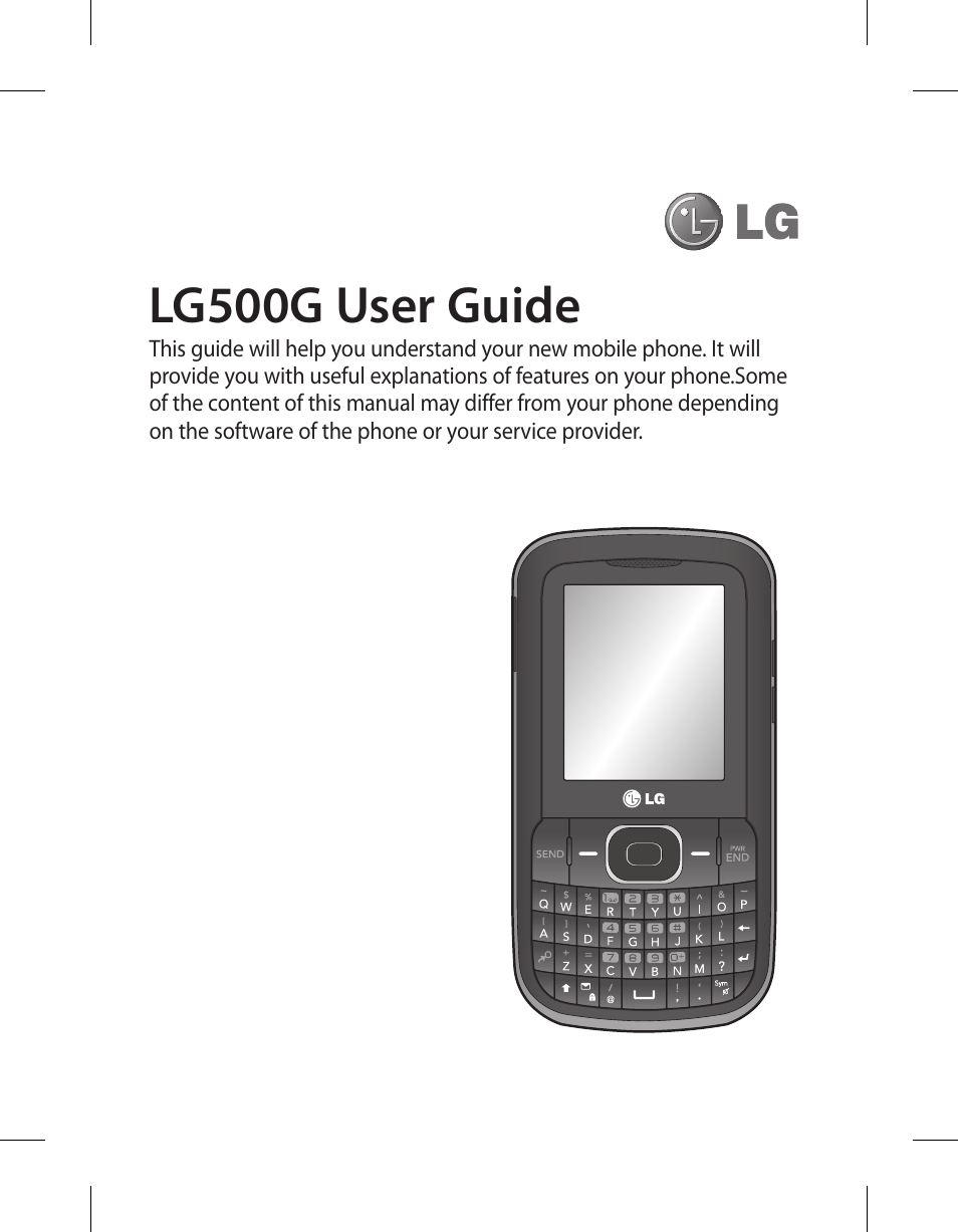 Lg500g user guide | LG 500G User Manual | Page 3 / 98