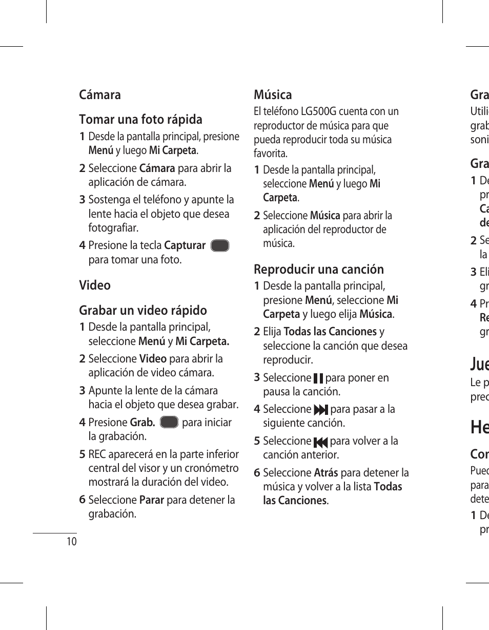 LG 500G User Manual | Page 50 / 98