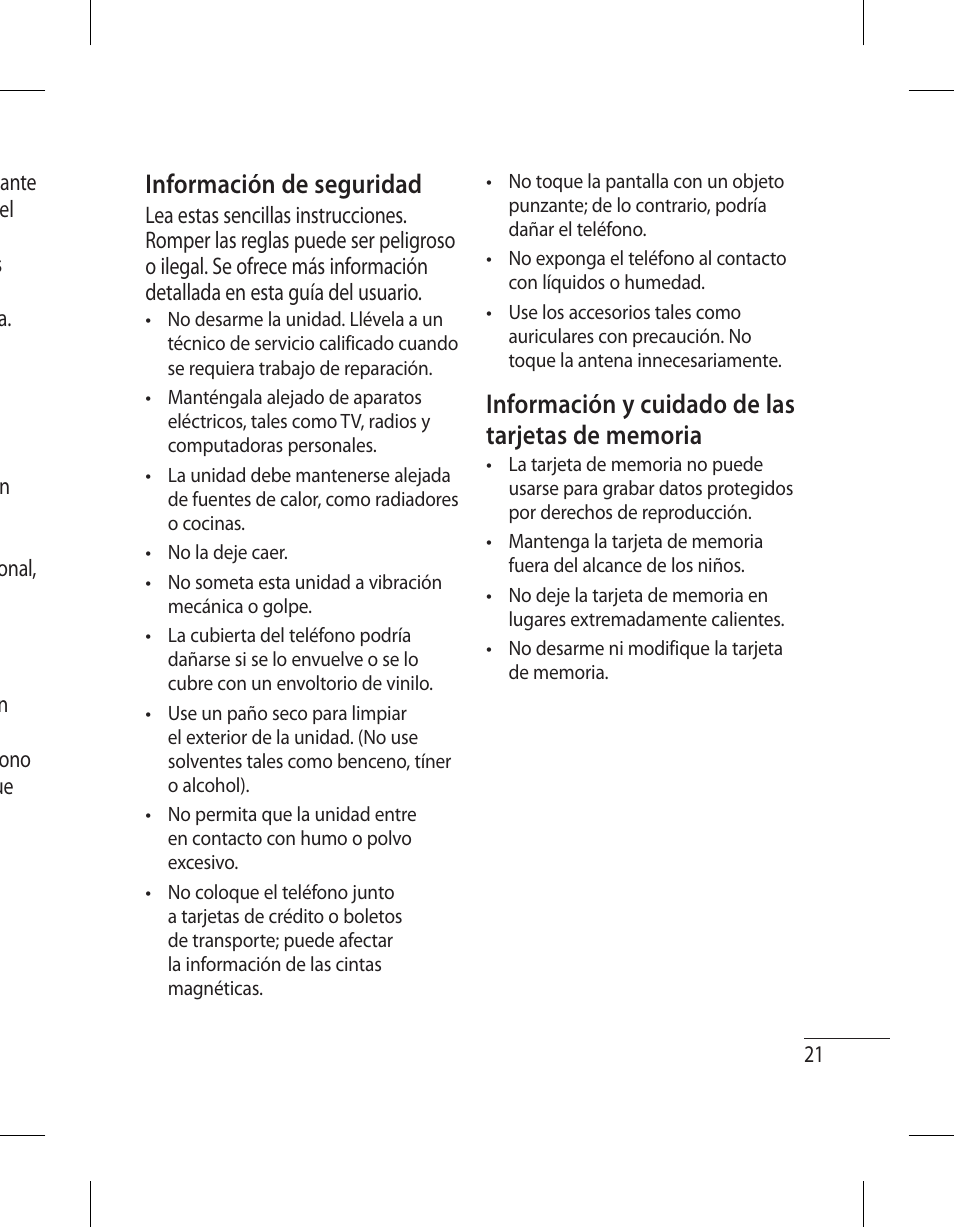 Información de seguridad | LG 500G User Manual | Page 61 / 98