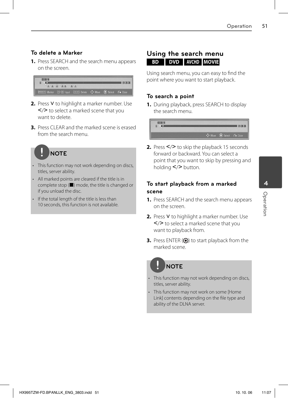 Using the search menu | LG HX995TZW User Manual | Page 51 / 98