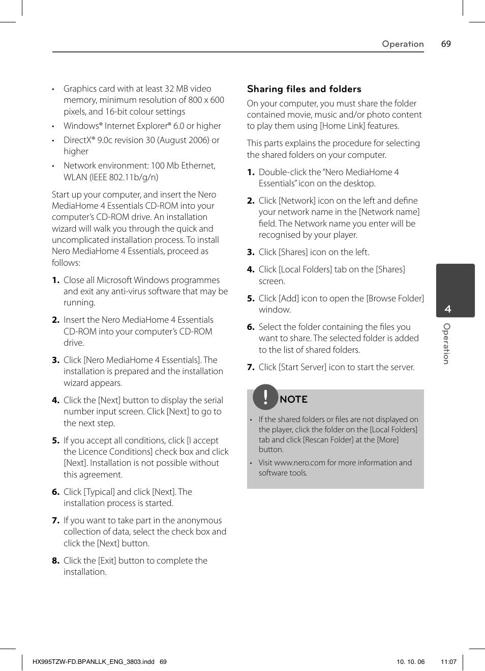 LG HX995TZW User Manual | Page 69 / 98