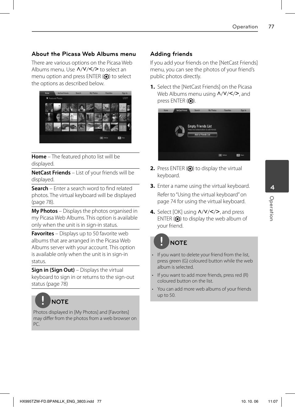 LG HX995TZW User Manual | Page 77 / 98