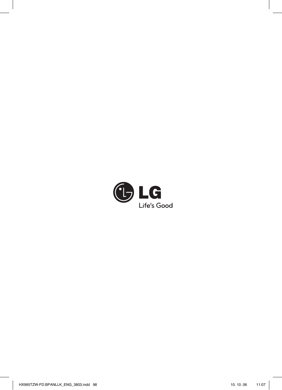 LG HX995TZW User Manual | Page 98 / 98