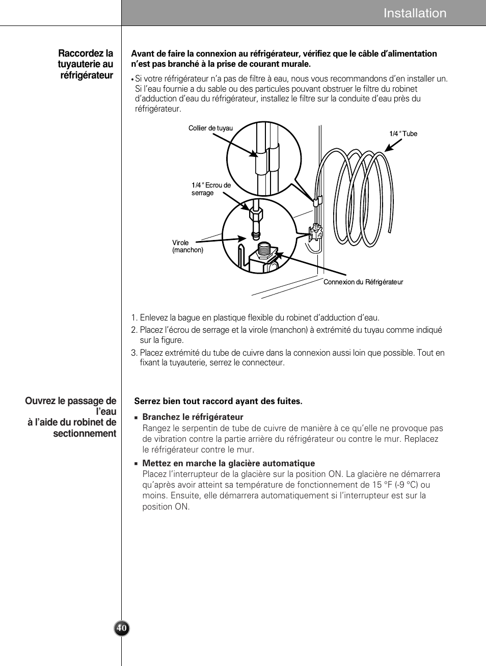 Installation | LG LSC 27950SB User Manual | Page 40 / 92