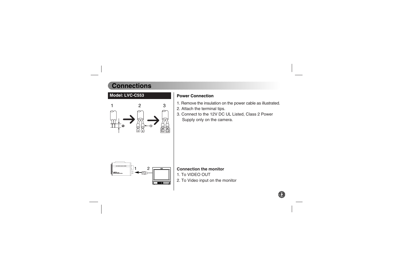 Connections | LG LVC-C530 User Manual | Page 13 / 72