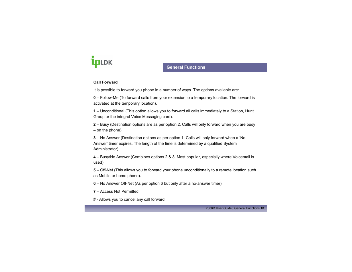 General functions | LG LDP7008D User Manual | Page 11 / 62