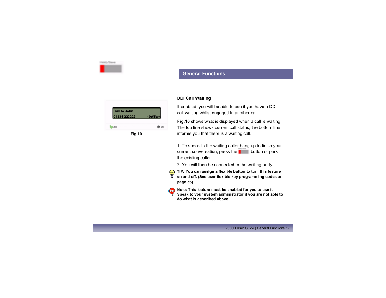 General functions | LG LDP7008D User Manual | Page 13 / 62