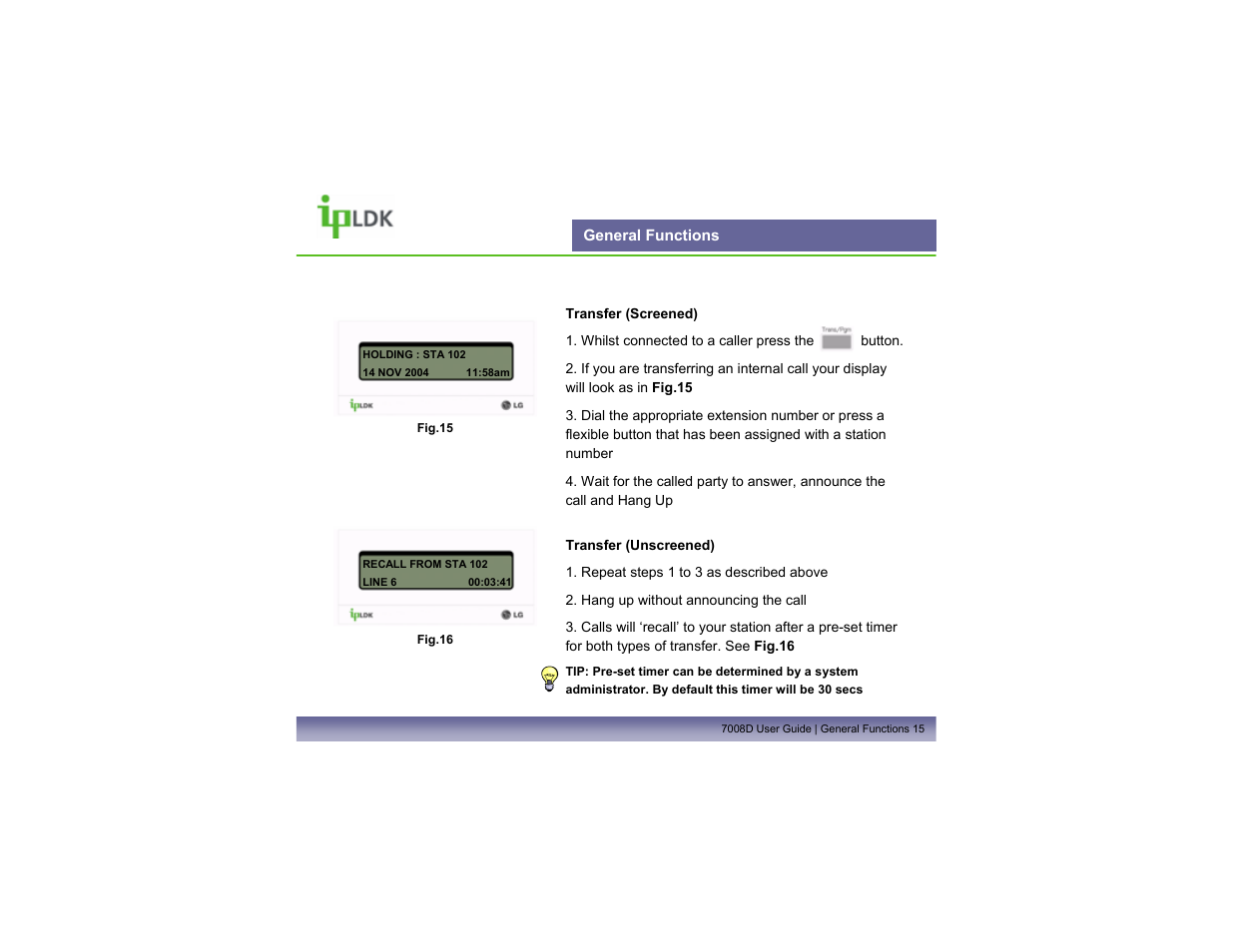 General functions | LG LDP7008D User Manual | Page 16 / 62
