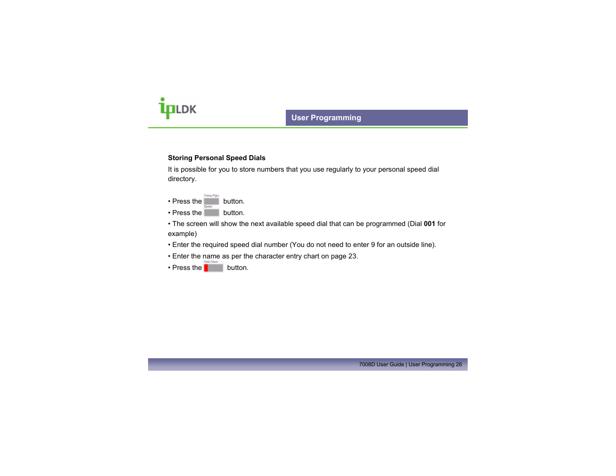 User programming | LG LDP7008D User Manual | Page 27 / 62