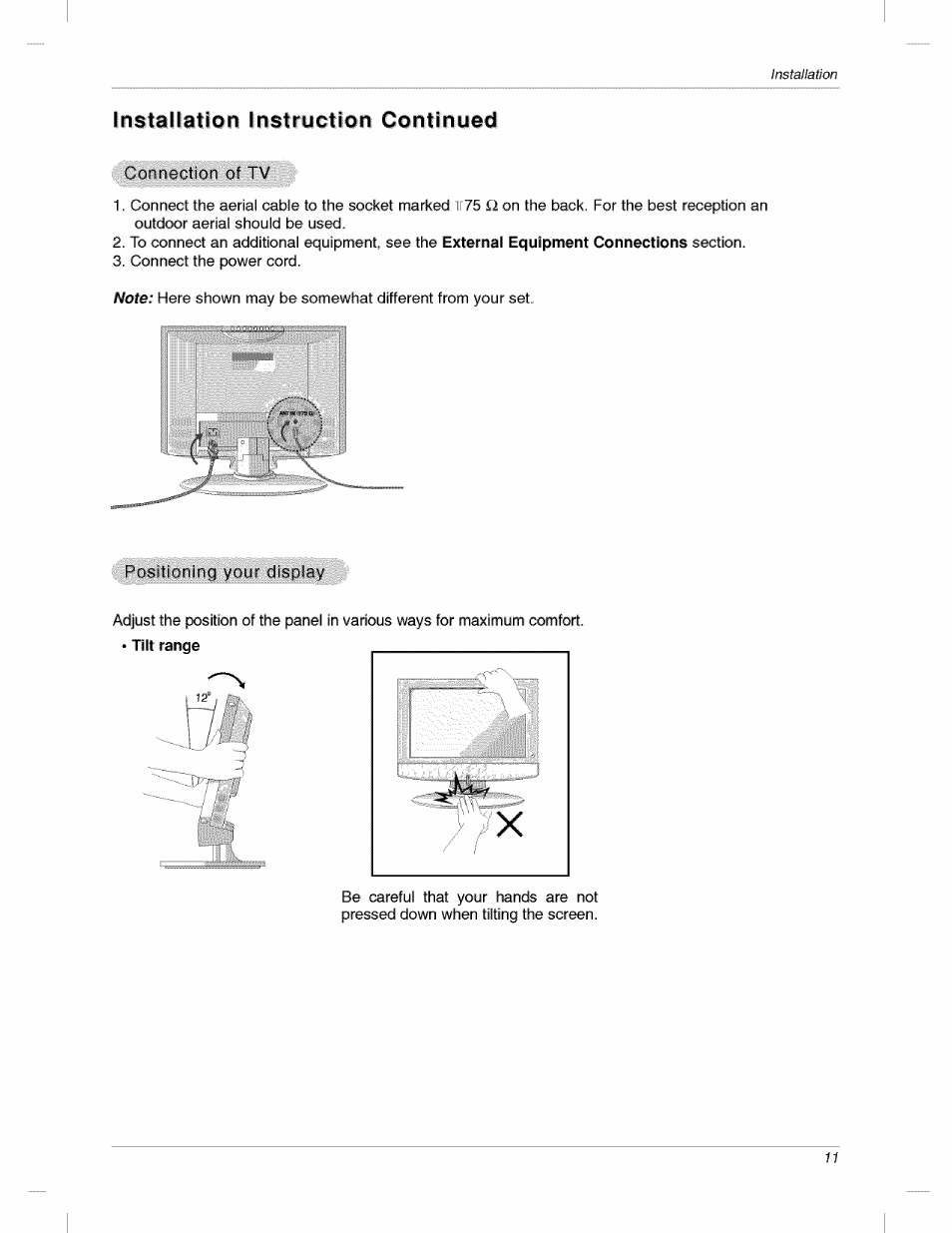 Installation instruction continued | LG 200LC1R User Manual | Page 11 / 36